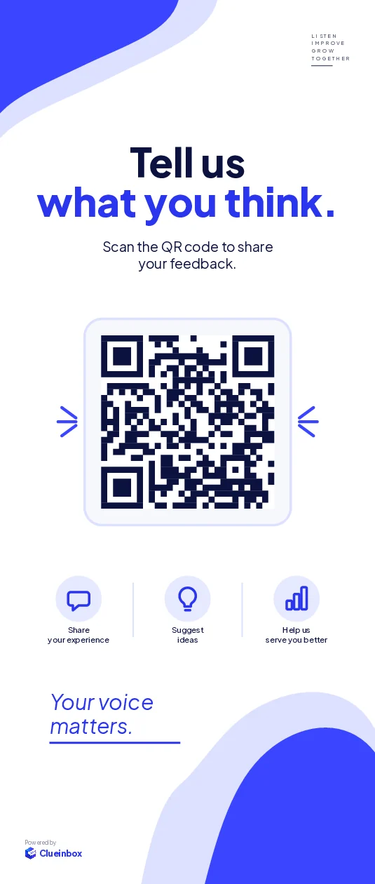 Roll-up banner with the QR code